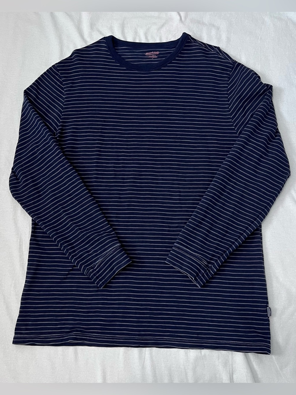 Vineyard Vines Island Crew Striped Tee Mens Large Coastal Long Sleeve Preppy